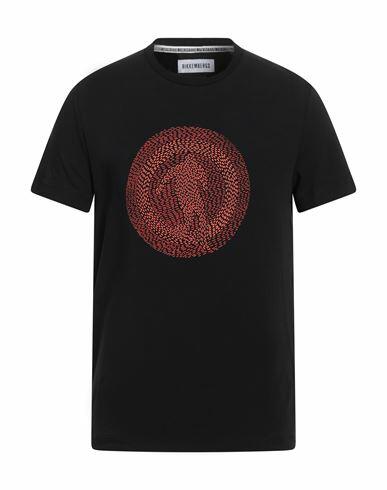 Bikkembergs Man T-shirt Black Cotton, Elastane Cover