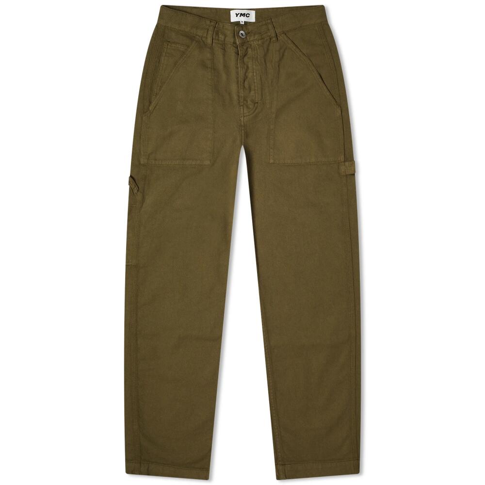 YMC Men's Painter Trousers in Olive Cover