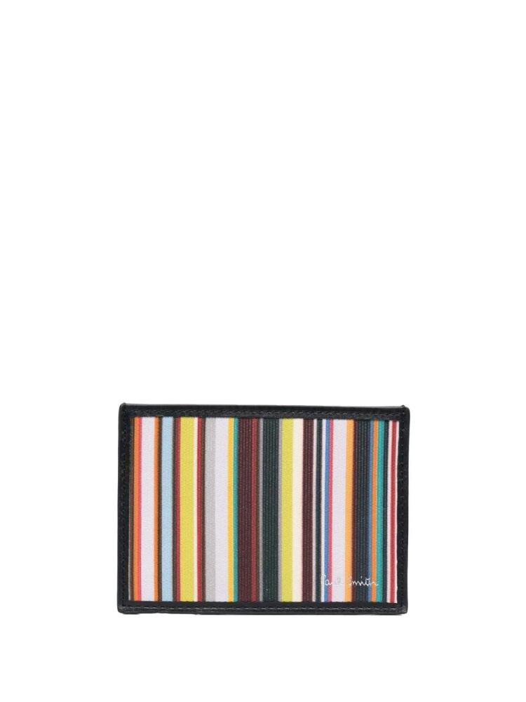 Paul Smith artist-stripe card holder - Black Cover