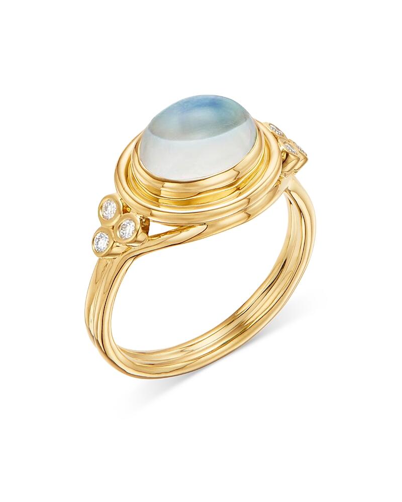 Temple St. Clair 18K Yellow Gold Classic Blue Moonstone & Diamond Ring Cover