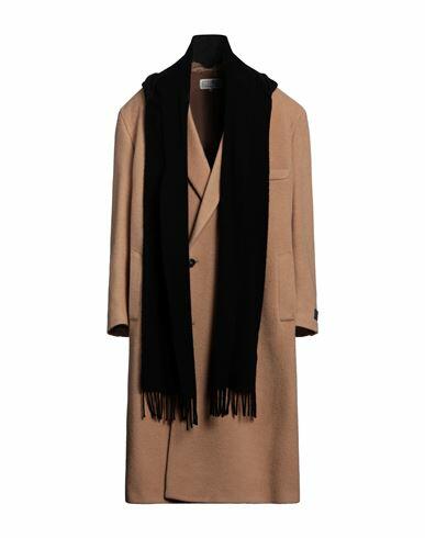 Mm6 Maison Margiela Man Coat Camel Virgin Wool, Mohair wool, Polyamide Cover