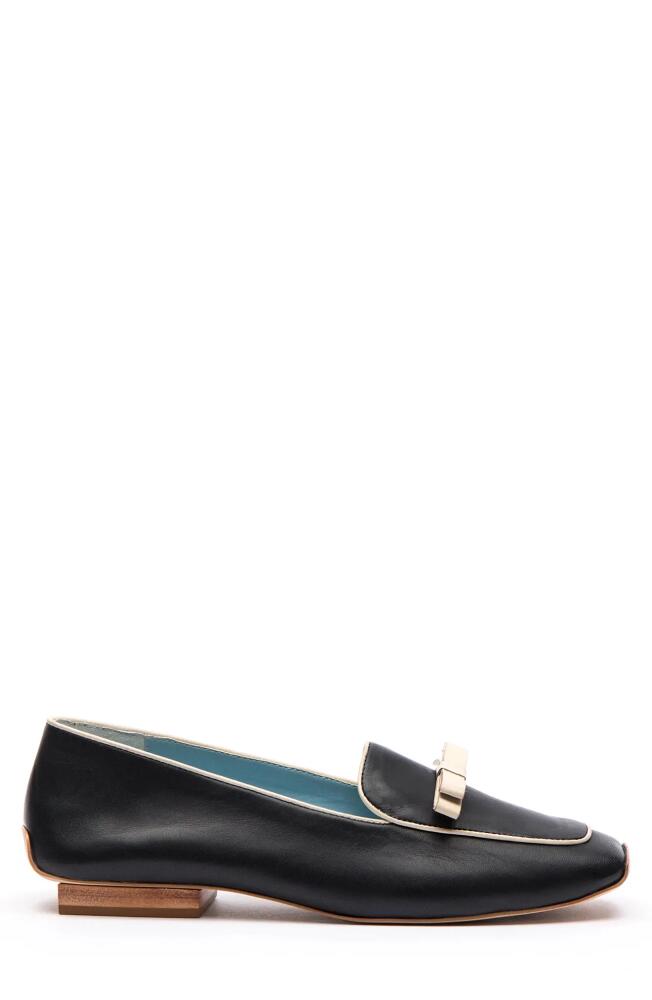 Frances Valentine Suzanne Bow Loafer in Black/Oyster Cover