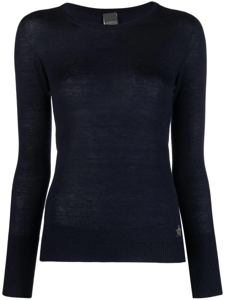 Lorena Antoniazzi slim-fit cashmere jumper - Blue Cover