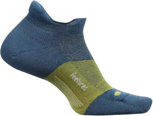 Feetures Merino 10 Max Cushion No Show Tab (Midnight Moss) No Show Socks Shoes Cover