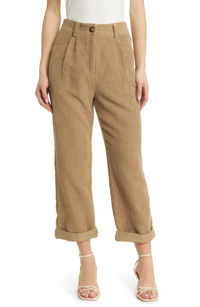 Petal & Pup Talaren Cuffed Corduroy Pants in Brown Cover