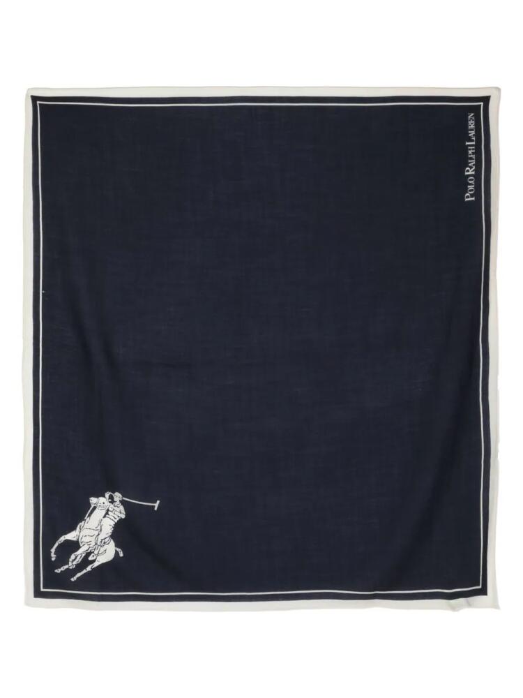 Polo Ralph Lauren Polo Pony wool scarf - Blue Cover