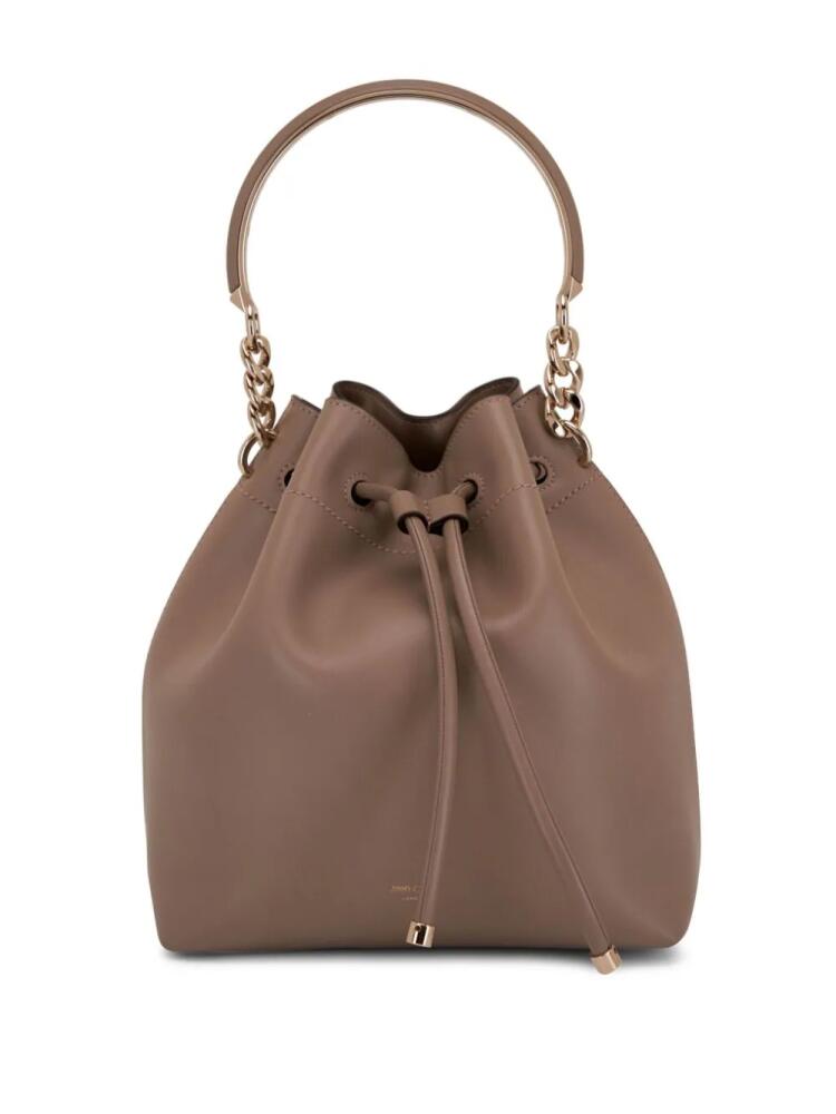 Jimmy Choo Bon Bon leather bucket bag - Neutrals Cover