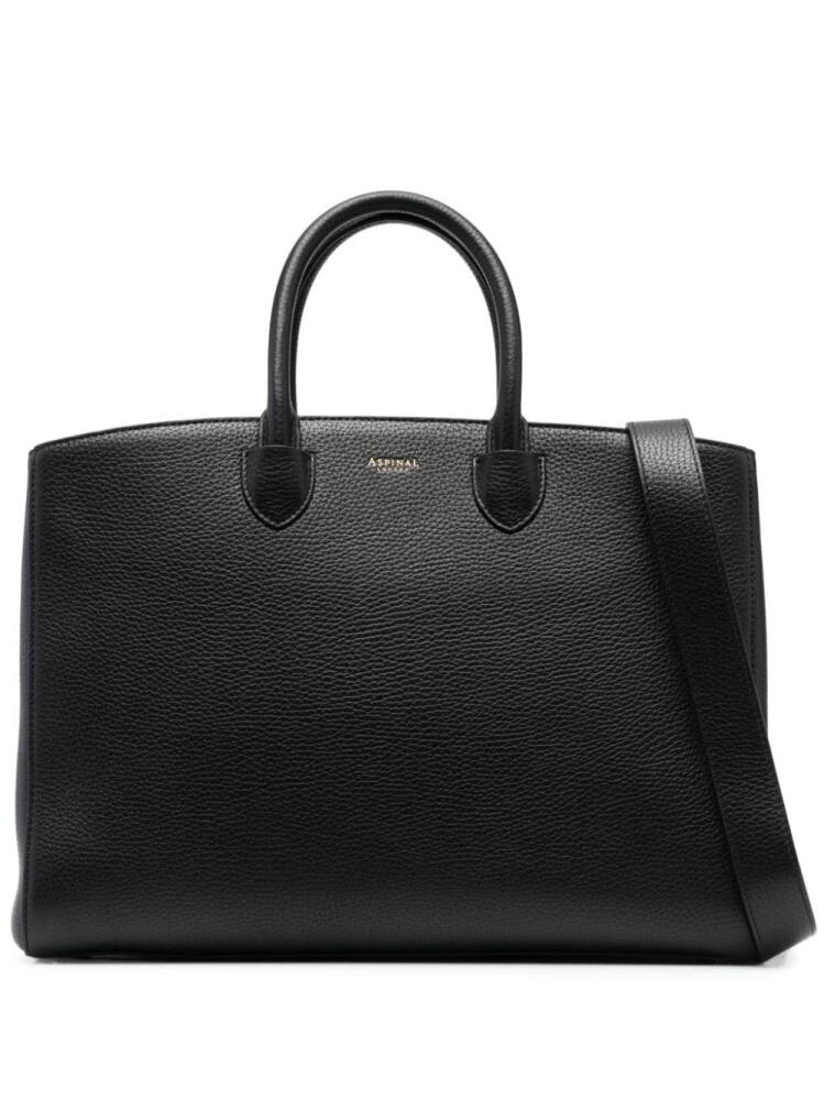 Aspinal Of London Madison pebbled-leather tote bag - Black Cover