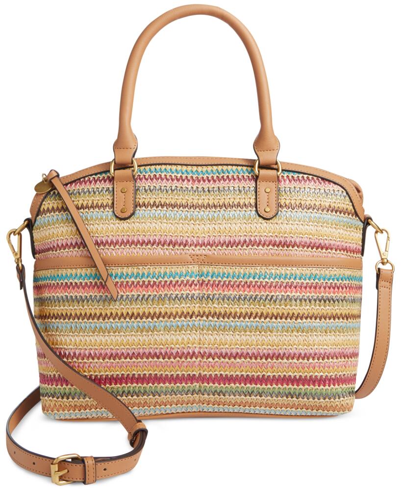 Style & Co Medium Straw Dome Satchel, Created for Macy's - Multi Cover