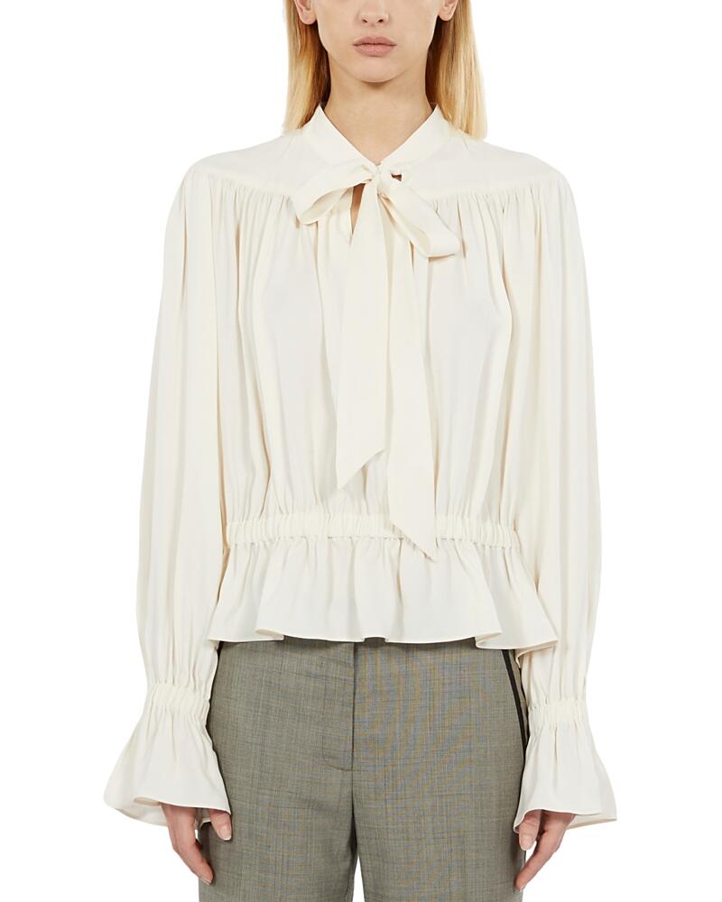 The Kooples Tie Neck Blouse Cover