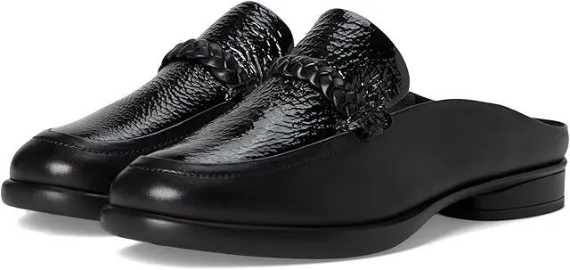 ECCO Sculpted Luxury Braided Mule (Black/Black Patent) Women's Flat Shoes Cover