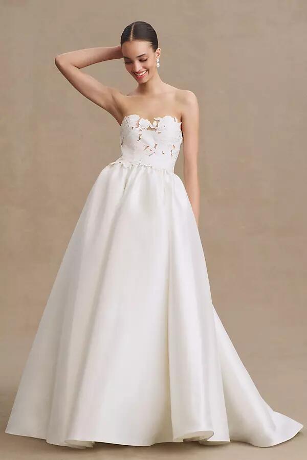 Wtoo by Watters Jordy Strapless Cutwork A-Line Wedding Gown Cover