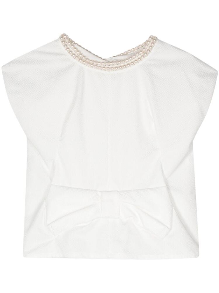 Junya Watanabe honeycomb-pattern blouse - White Cover