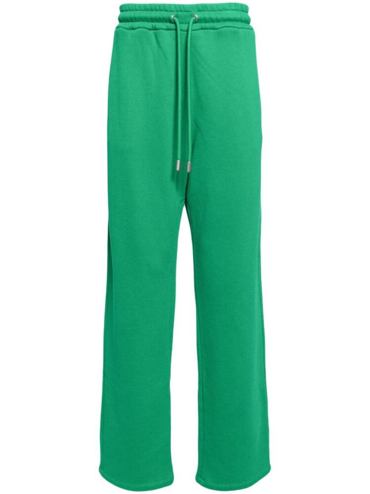 Off-White logo-embroidered drawstring track pants - Green Cover