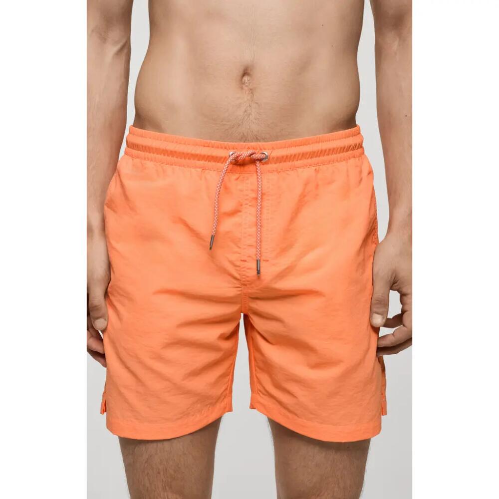 MANGO Swim Trunks in Neon Orange Cover