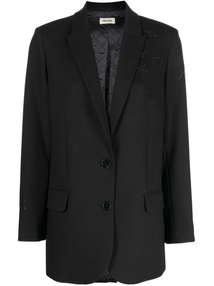 Zadig&Voltaire single-breasted studded blazer - Black Cover