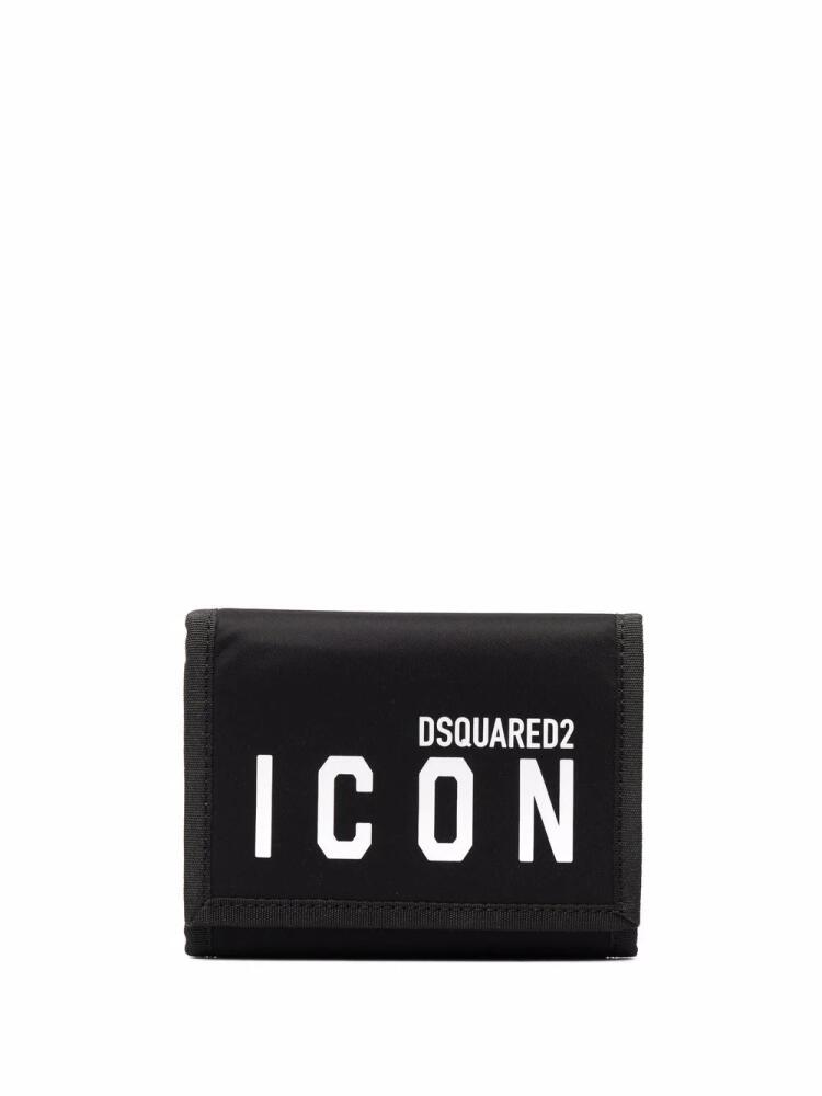 DSQUARED2 Icon logo print wallet - Black Cover