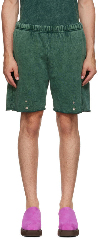 Les Tien Green Cotton Shorts Cover