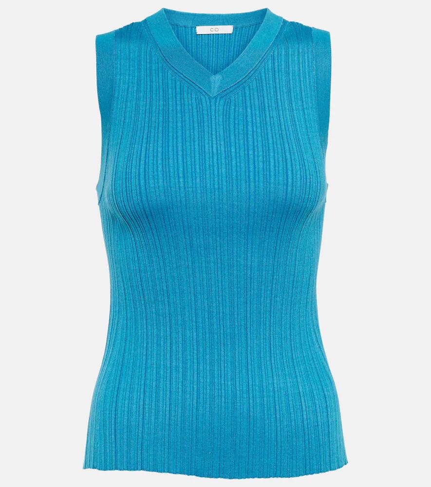 CO V-neck silk blend tank top Cover