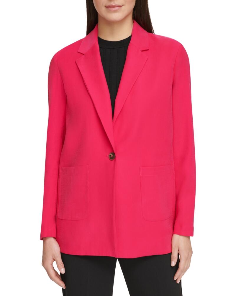 Dkny Twill Button Blazer Cover