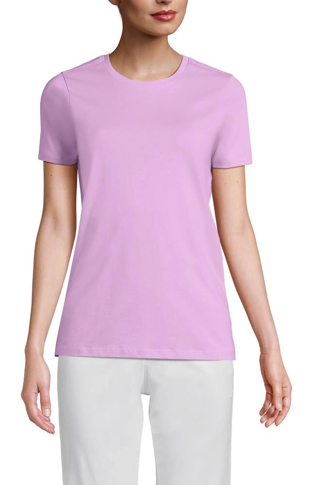 Lands' End Relaxed Supima Cotton Crew Neck T-Shirt in Pink Amethyst Cover