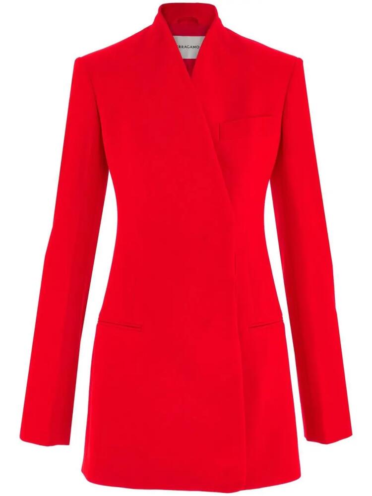 Ferragamo off-centre single-breasted blazer - Red Cover