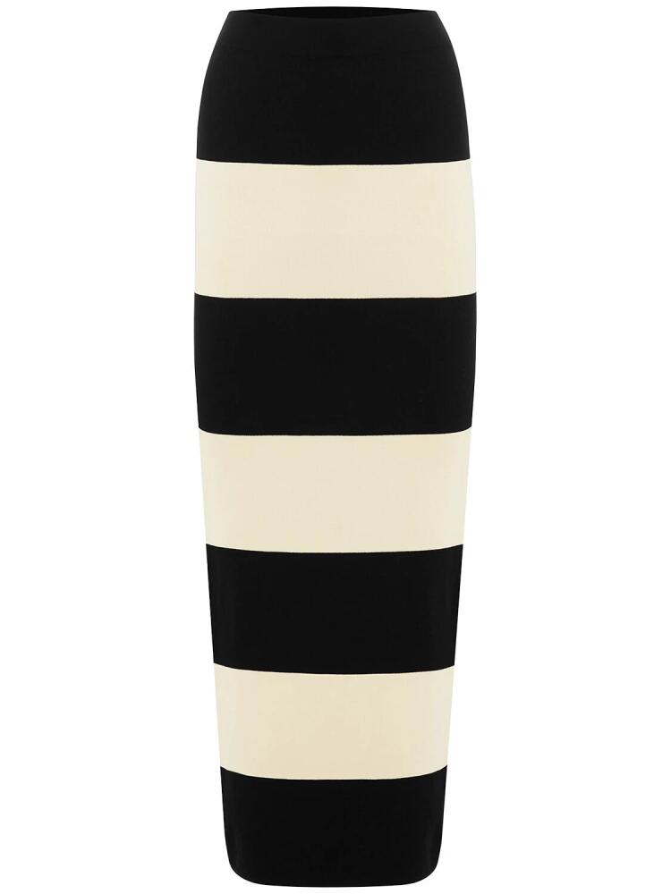 POSSE Theo Striped Knit Long Skirt Cover