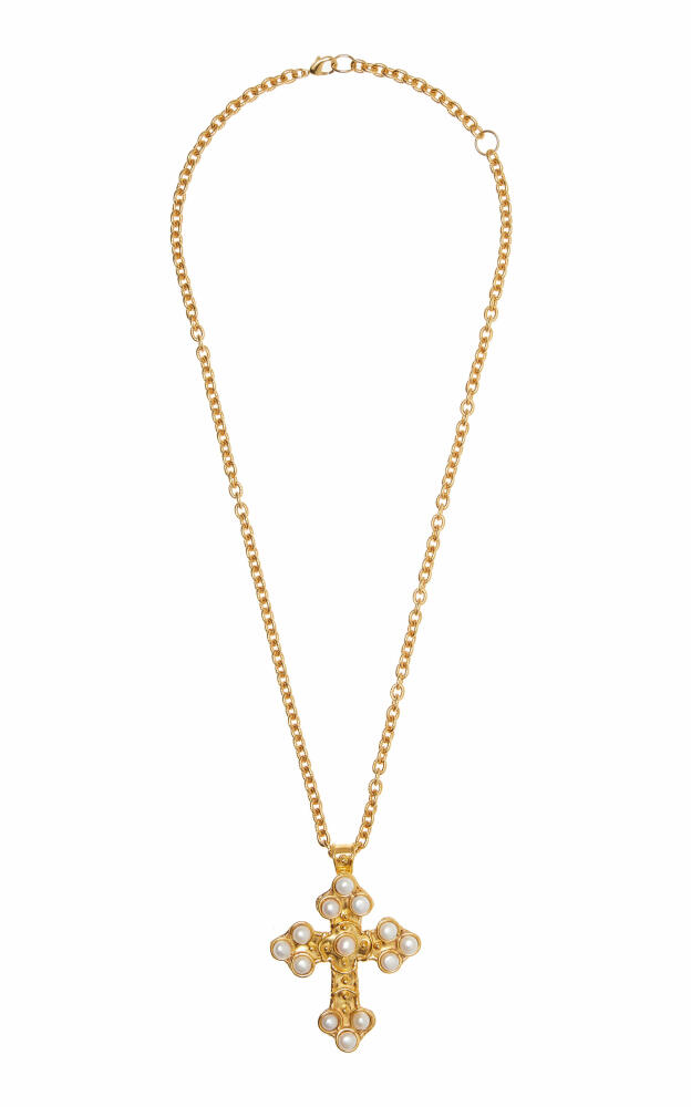 Sylvia Toledano - Croix Pearl Gold-Plated Necklace - White - Gifts For Her Cover