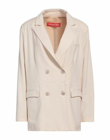 Virginia Bizzi Woman Blazer Ivory Polyester, Viscose, Elastic fibres Cover