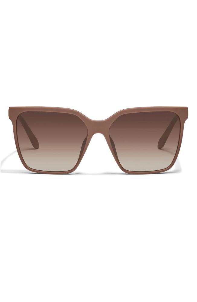 QUAY Level Up Remixed 52mm Gradient Square Sunglasses in Matte Doe/brown Cover