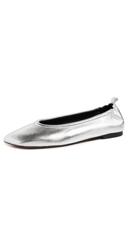 3.1 Phillip Lim ID Stretch Back Ballet Flats Silver Cover