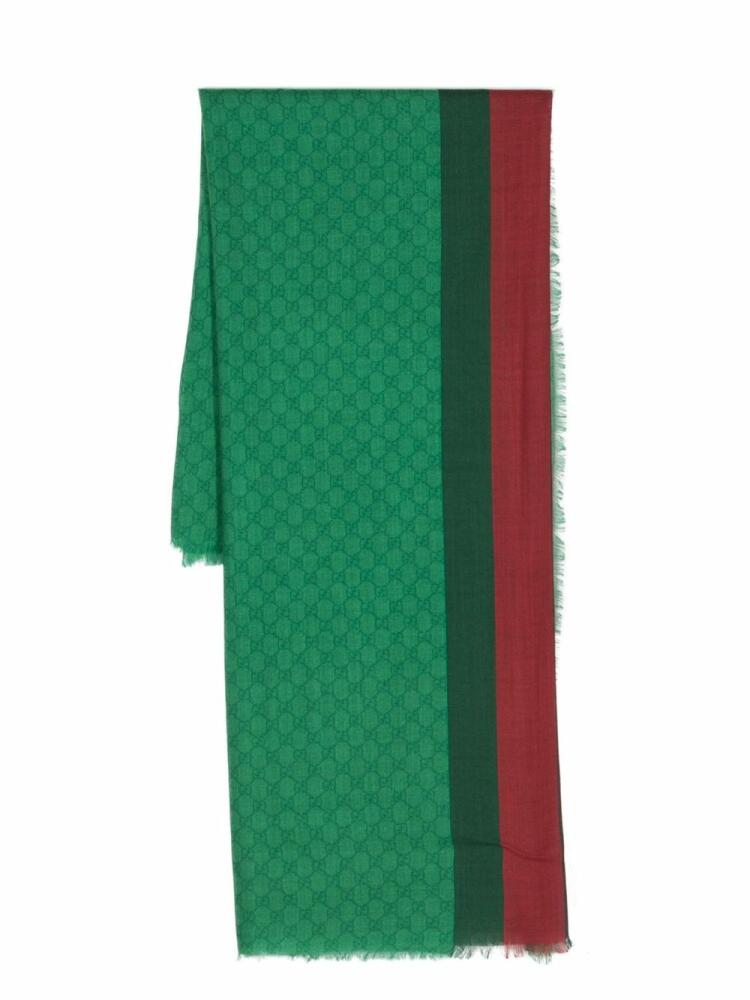 Gucci interlocking-G wool scarf - Green Cover