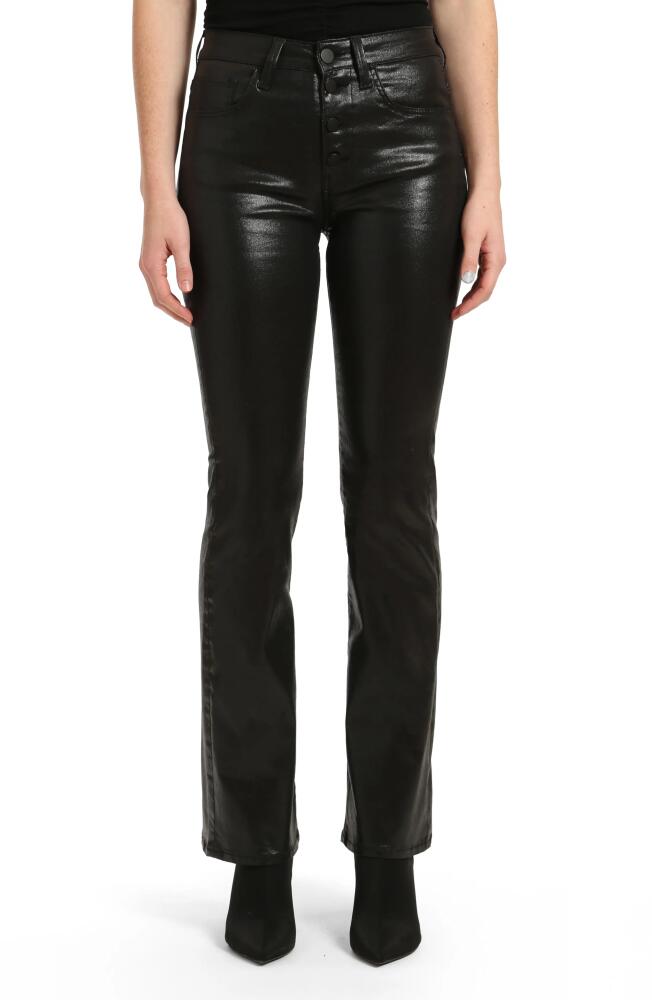 Mavi Jeans Maria Coated Straight Leg Jeans in Black Leather Cover