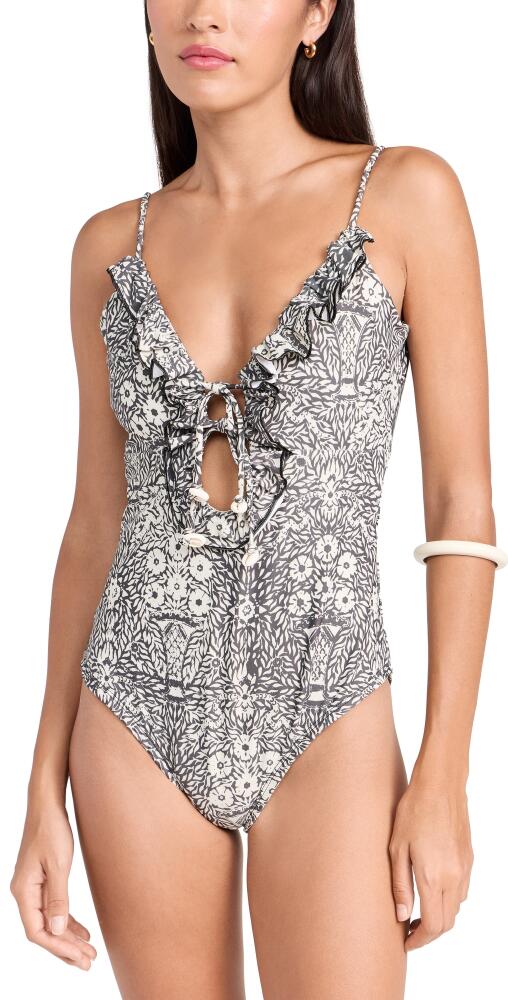 Sea Katrine Print One Piece Black Cover