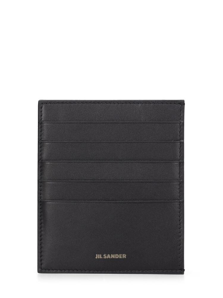 JIL SANDER Logo Leather Card Holder Cover