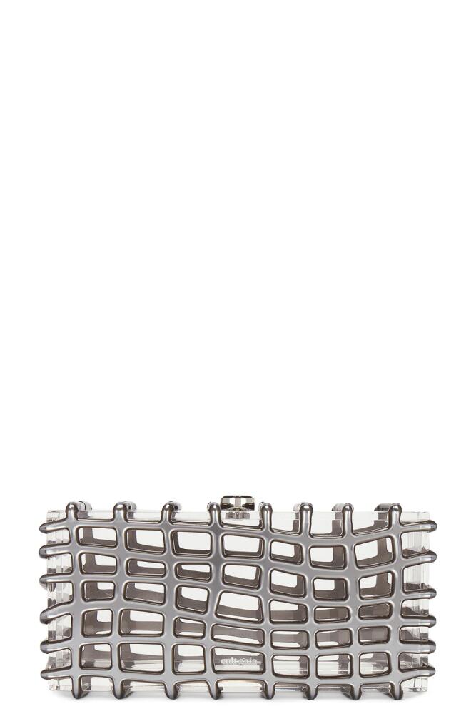 Cult Gaia Rina Clutch in Metallic Silver Cover