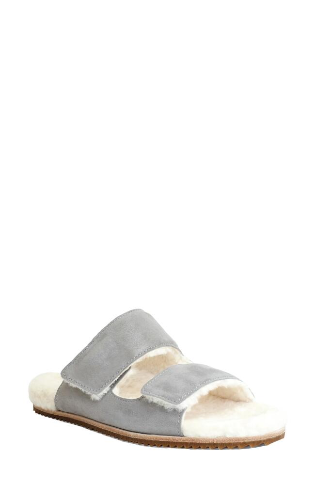 Revitalign Amelia Faux Fur Lined Slide Slipper in December Sky Cover