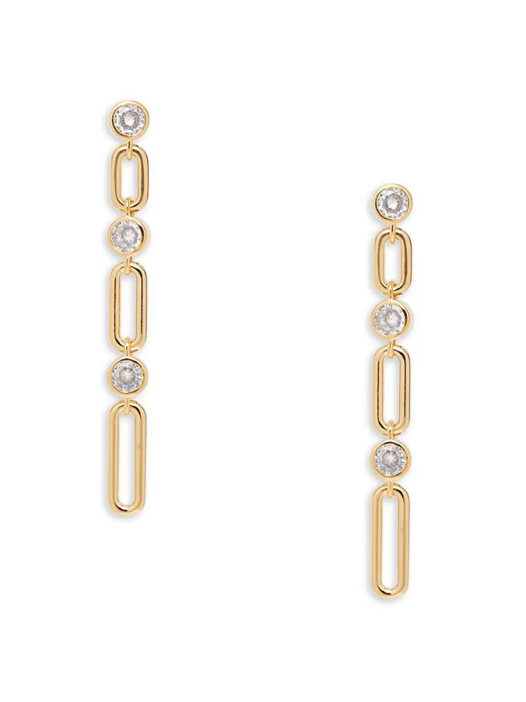 Adriana Orsini Women's 18K Goldplated & Cubic Zirconia Drop Earrings Cover