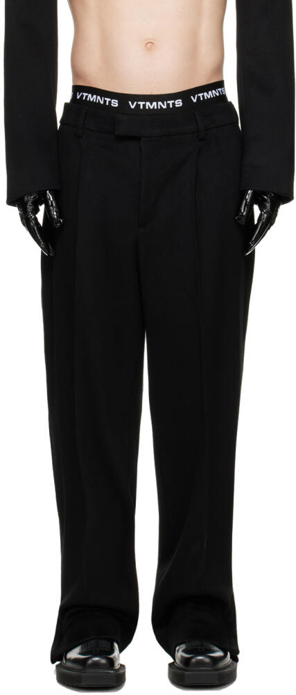 VTMNTS Black Pleated Trousers Cover