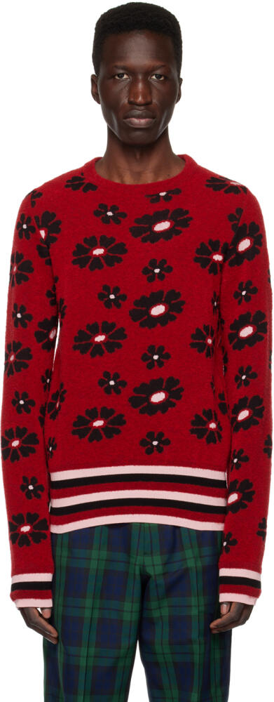 Molly Goddard Red Jacquard Sweater Cover