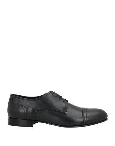 Baldinini Man Lace-up shoes Midnight blue Calfskin Cover