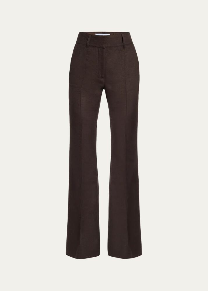 Gabriela Hearst Rhein Flare Leg Wool Pants Cover