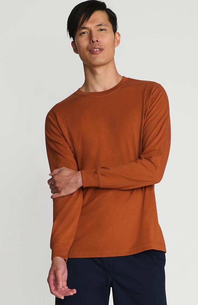 Lands' End Super-T Long Sleeve T-Shirt in Fresh Cinnamon Cover