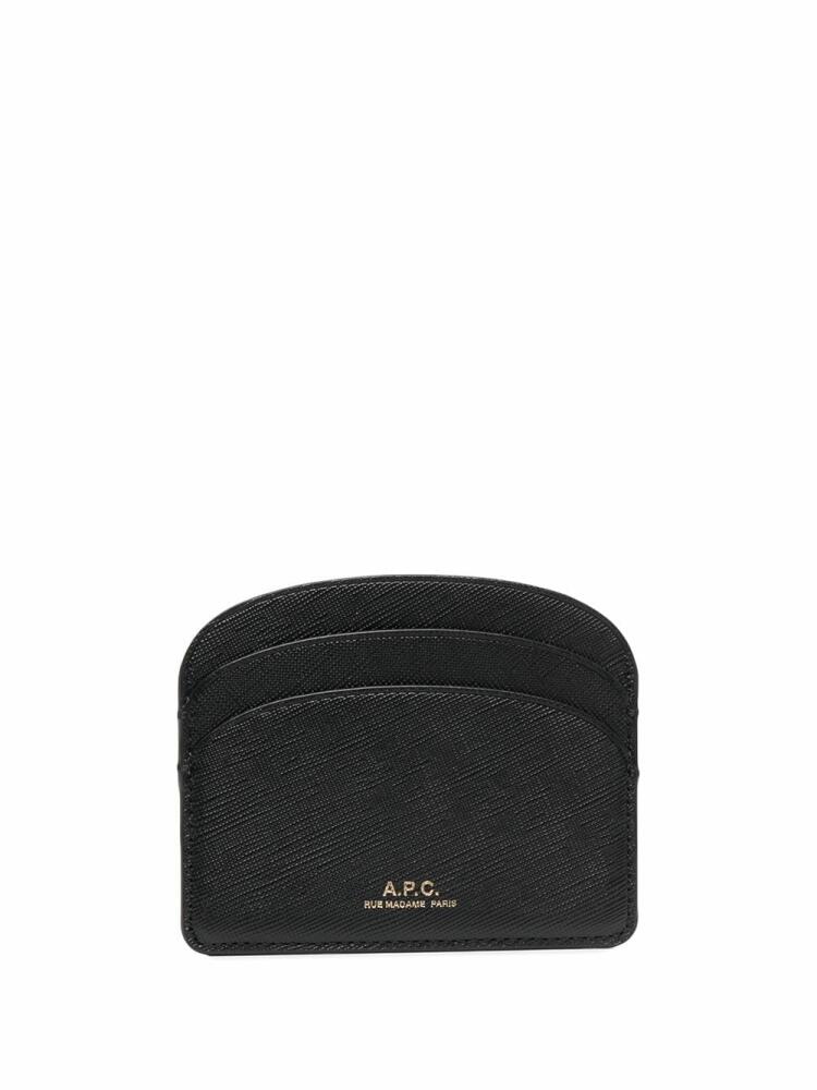 A.P.C. Demi-Lune leather cardholder - Black Cover