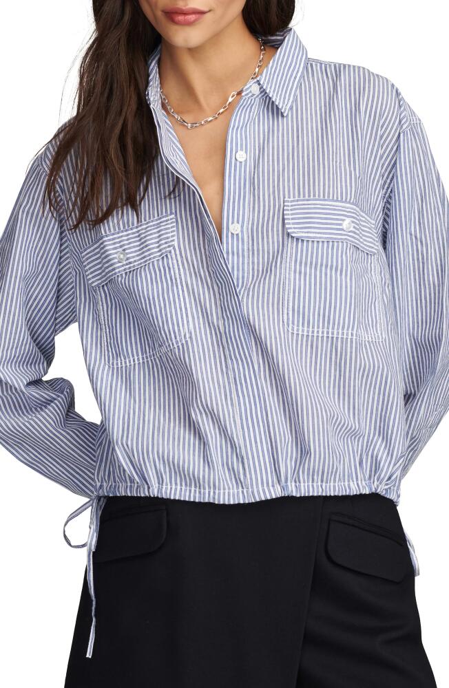 Lucky Brand Utility Button-Up Shirt in Blue Stripe Cover