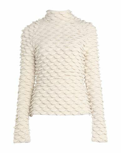 Bottega Veneta Woman Turtleneck Cream Wool, Polyester Cover