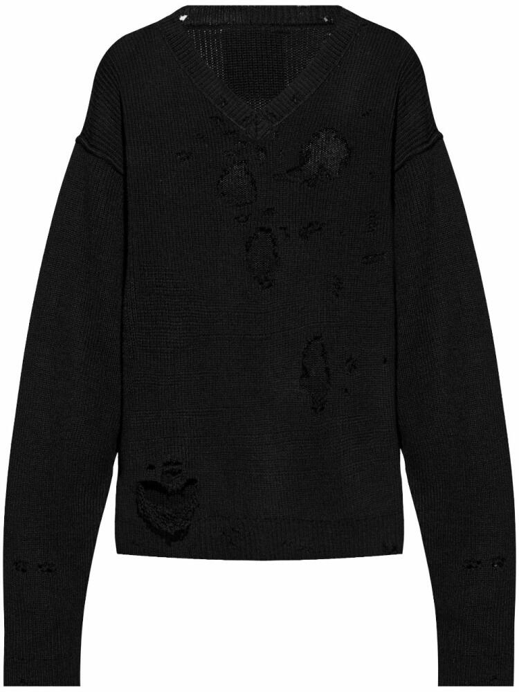 VETEMENTS distressed-effect jumper - Black Cover