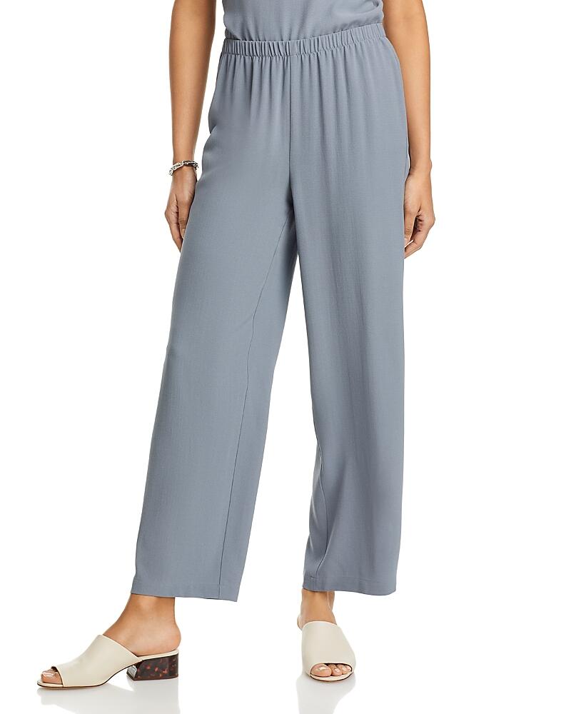 Eileen Fisher Silk Straight Ankle Pants Cover