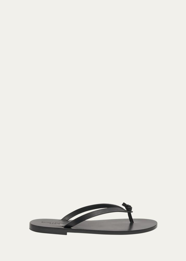 Saint Laurent Men's Pepe 05 Leather Thong Sandals Cover