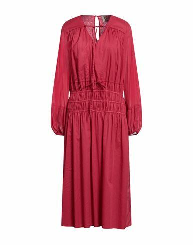 L' Autre Chose Woman Midi dress Garnet Cotton Cover